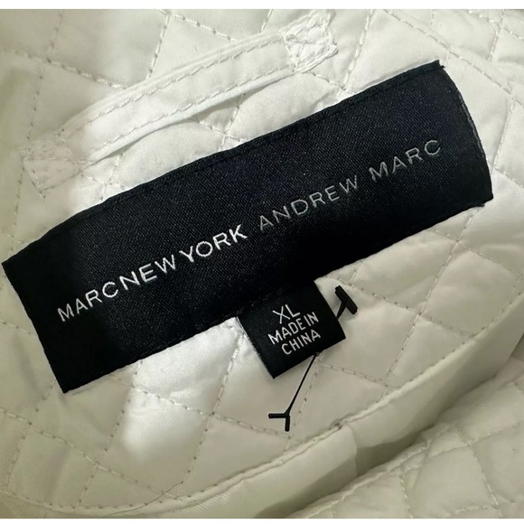 NWT Marc New York Andrew Marc Quilted White Vest Women's Size XL - Picture 7 of 11
